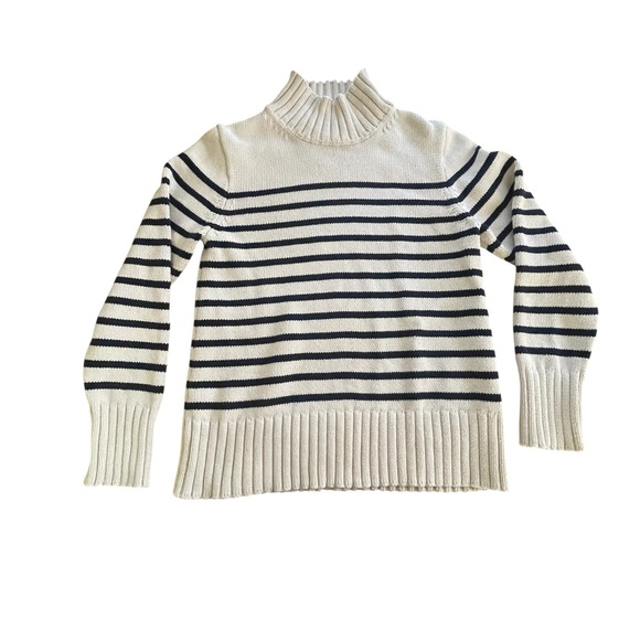 J. Crew Sweaters - J. Crew Striped Women's Sweater in Ivory and Black, Size Small